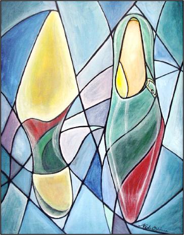 靴の絵画、シューズの絵（イラスト）
