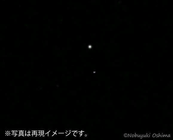 UFO?不思議な光を見た-2025年7月28日東京都板橋区上空(20時15分ごろ)再現イメージ1
