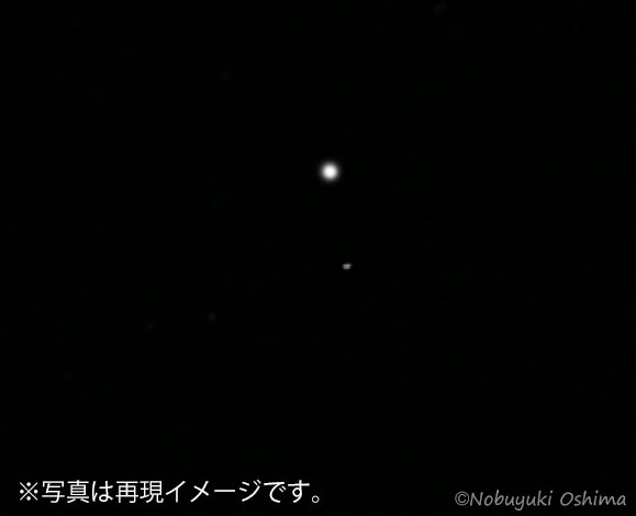 UFO?不思議な光を見た-2025年7月28日東京都板橋区上空(20時15分ごろ)再現イメージ2